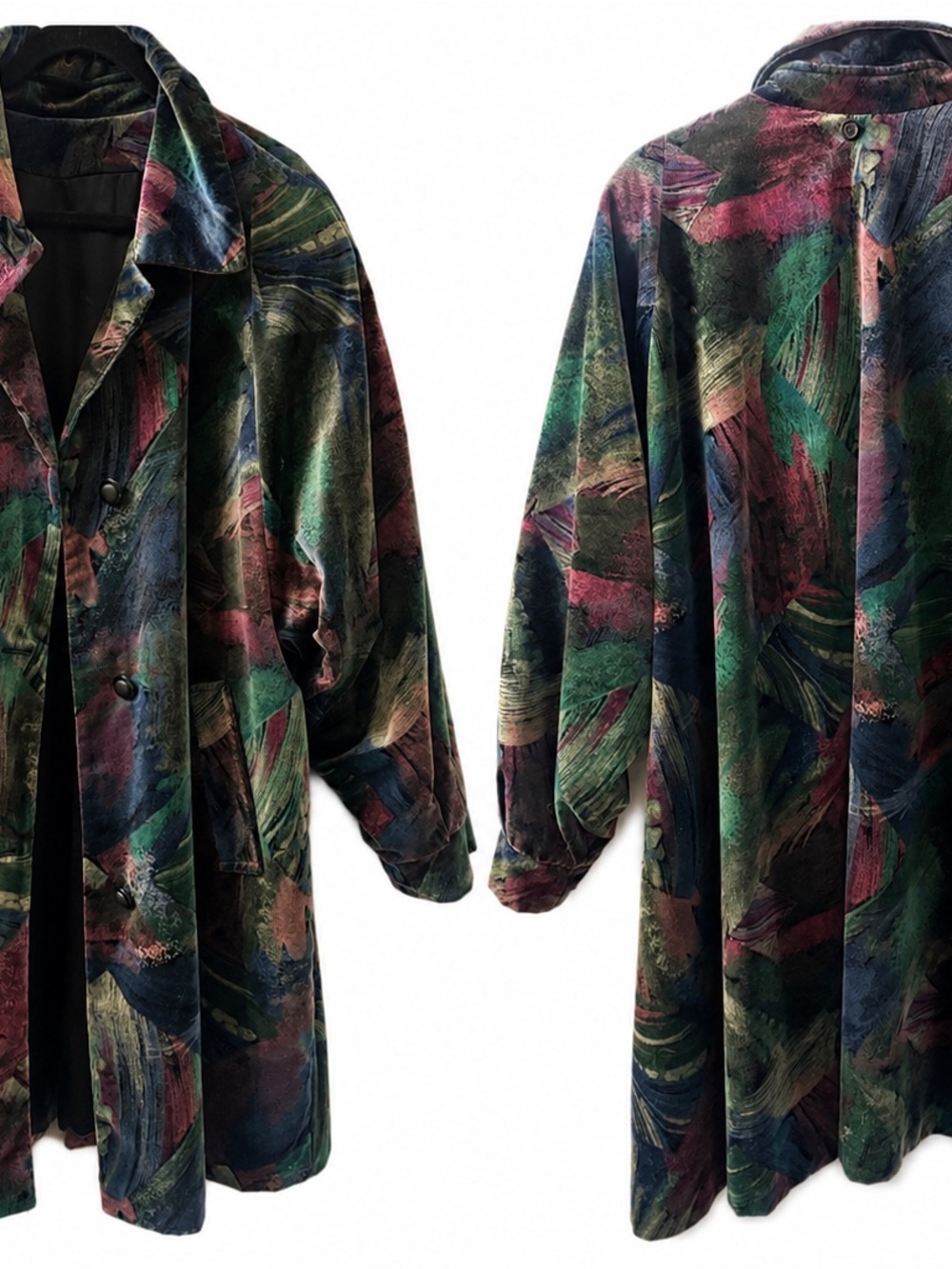 Unisex Multicolor Brushstroke Oversized Coat